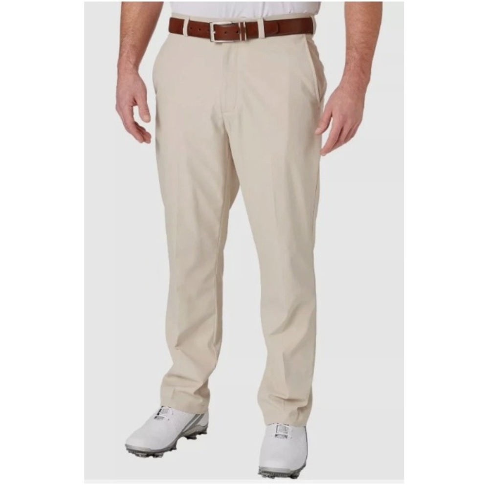 Walter Hagen Big & Tall Light Khaki Golf Pants Straight Fit Stretch‎ 48x30 NEW
